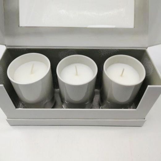 Ceramic candle in color box