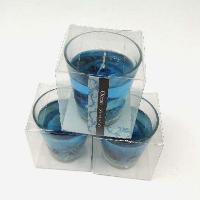 Glass jelly candle