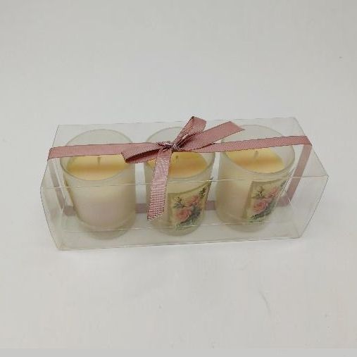 Glass candle set